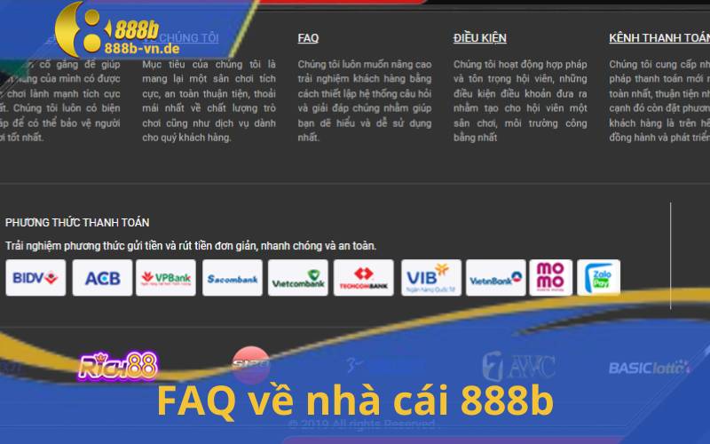 FAQ về nhà cái 888b